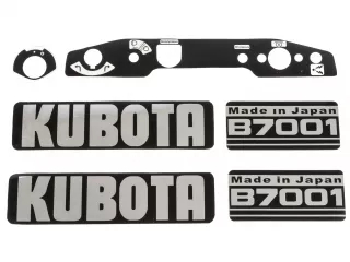 Decal set for Kubota B7001 and B7001E Japanese compact tractors (1)